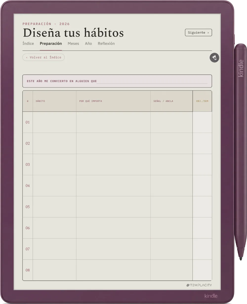 The Planner · Seguimiento de hábitos Kindle Scribe Colorsoft página 4