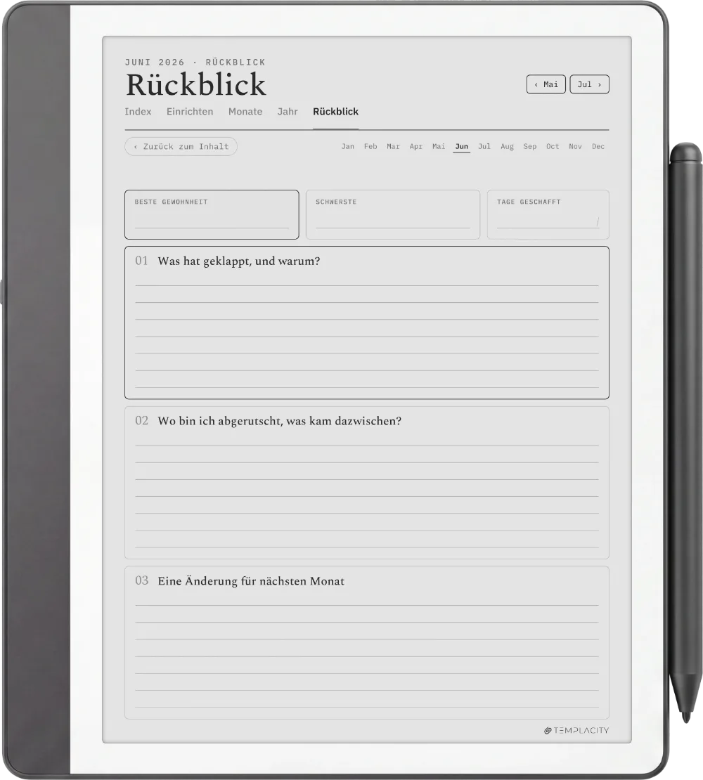 The Planner · Habit Tracker Kindle Scribe Seite 5