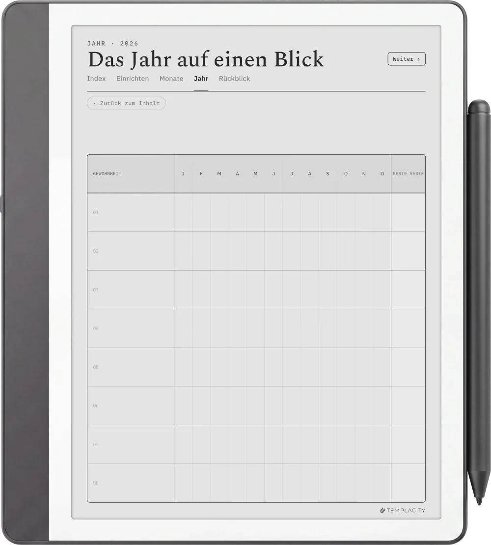The Planner · Habit Tracker Kindle Scribe Seite 3