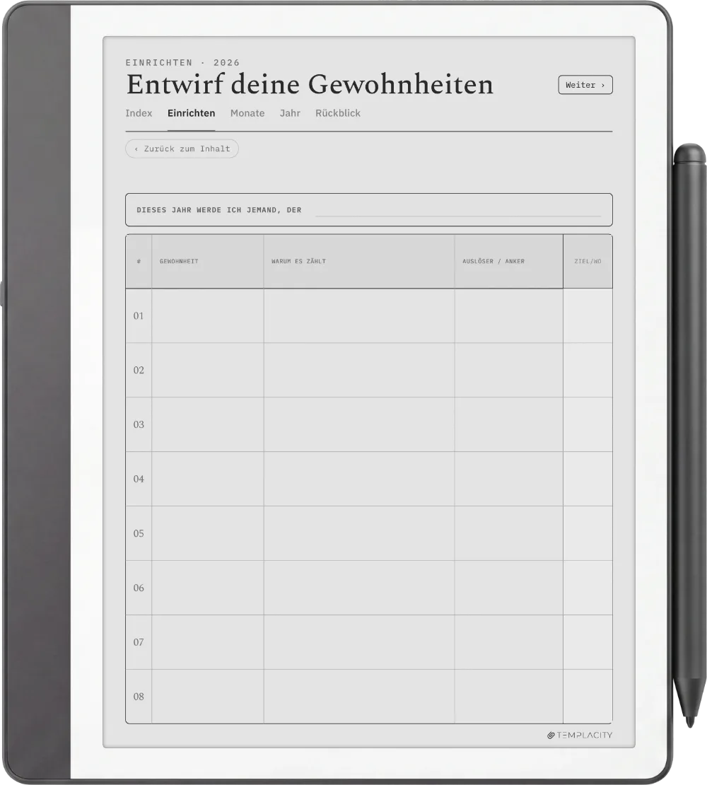 The Planner · Habit Tracker Kindle Scribe Seite 4