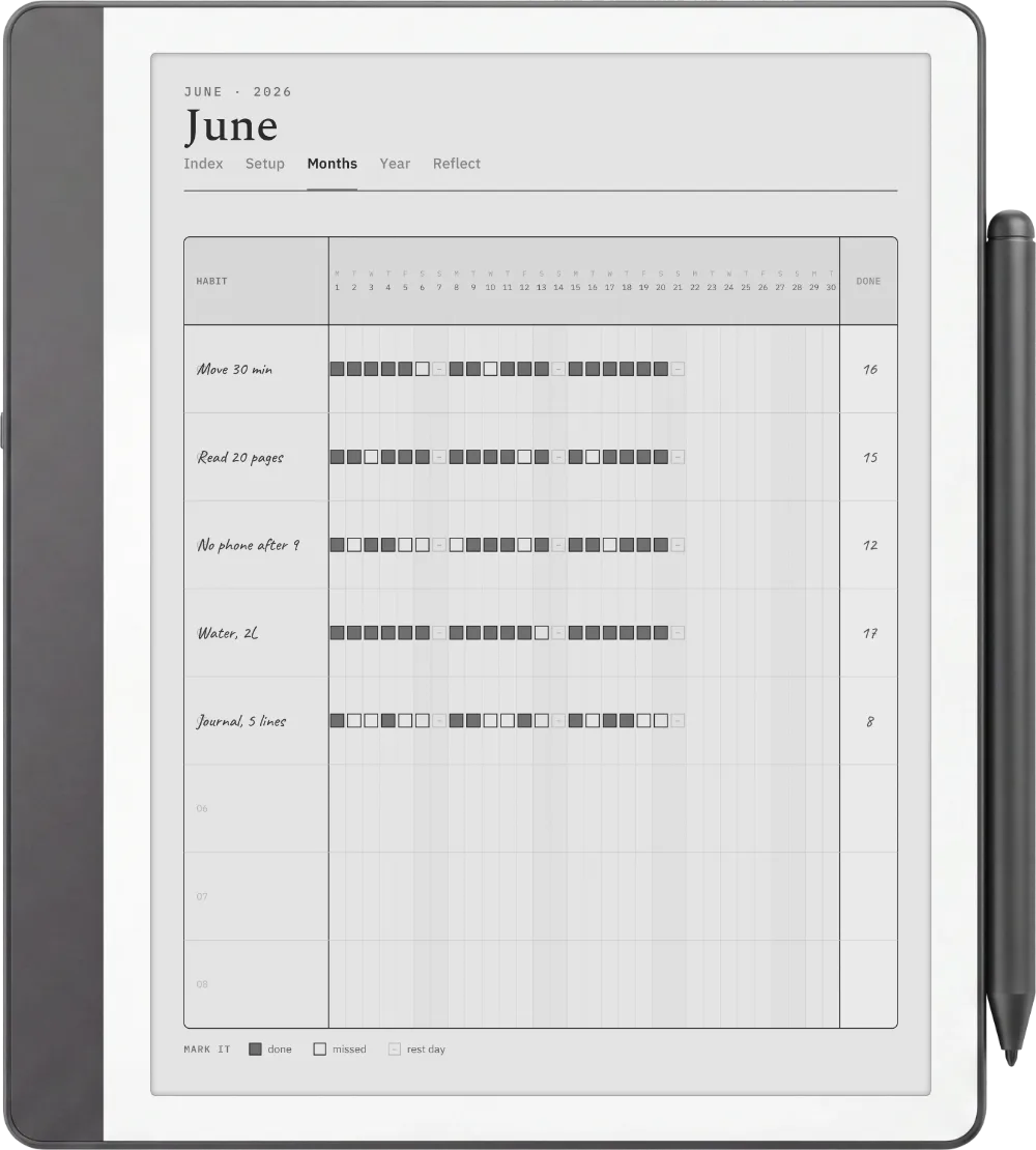The Planner on the Kindle Scribe