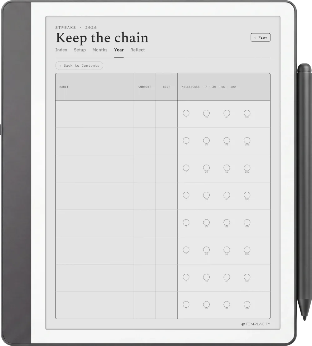 The Planner · Habit Tracker Kindle Scribe page 2