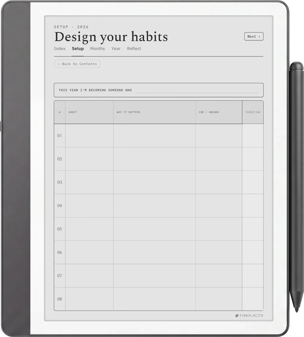 The Planner · Habit Tracker Kindle Scribe page 4