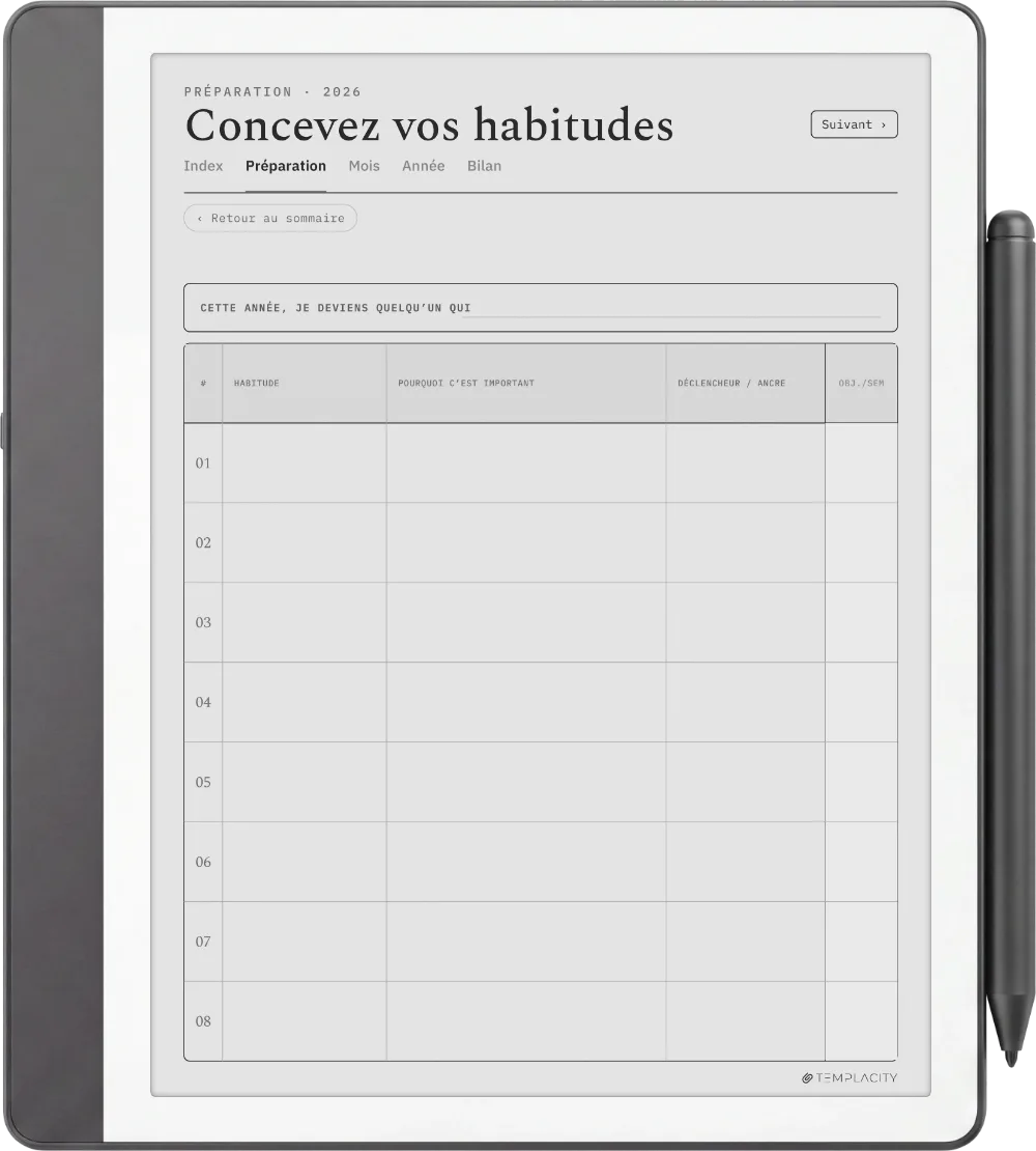 The Planner · Habit Tracker Kindle Scribe page 4
