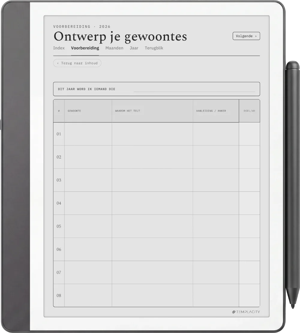 The Planner · Habit Tracker Kindle Scribe pagina 4