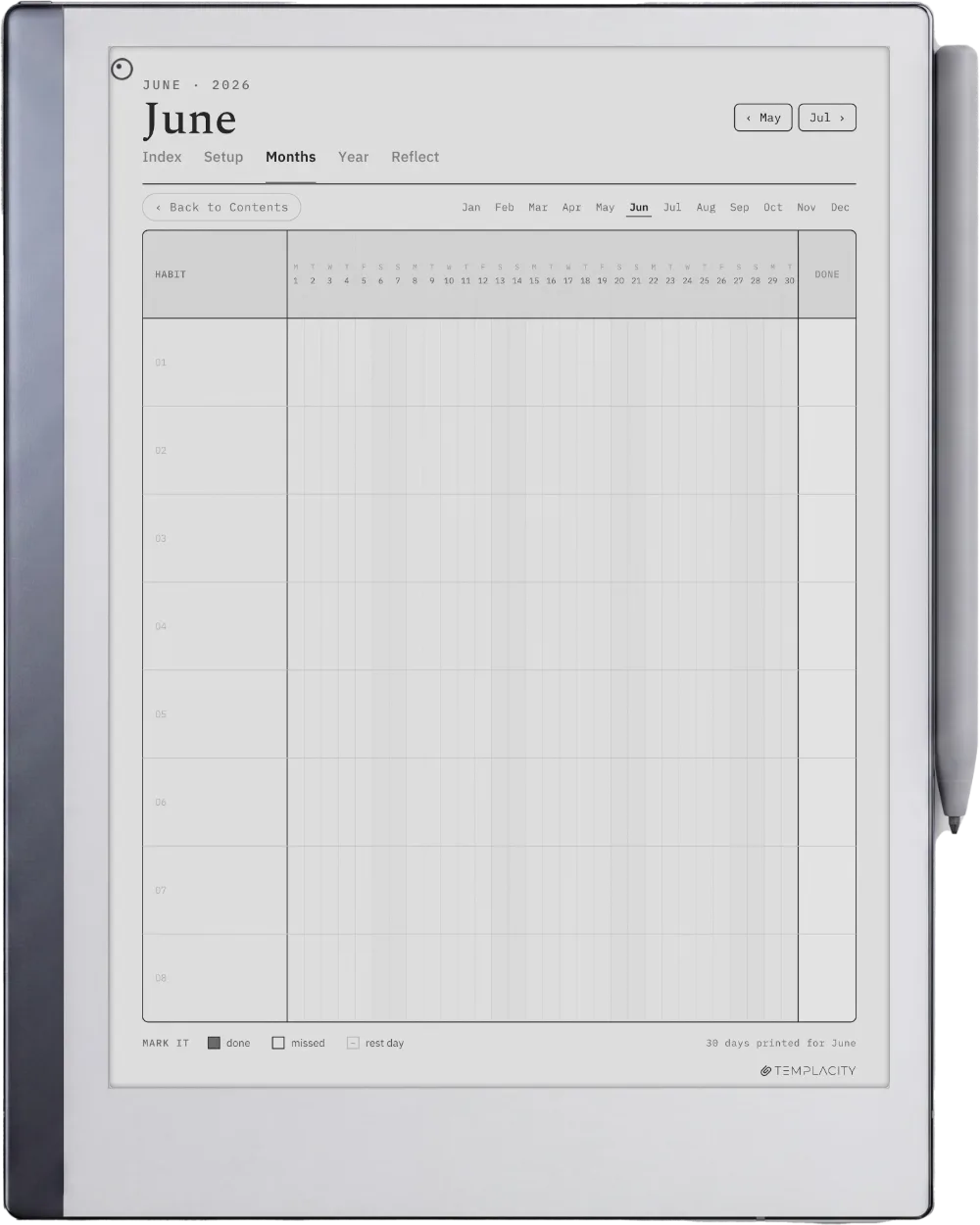 The Planner The Month