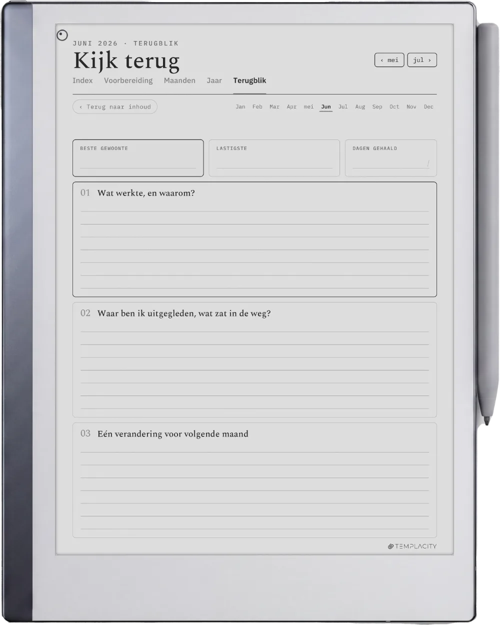 The Planner · Habit Tracker reMarkable 2 pagina 5