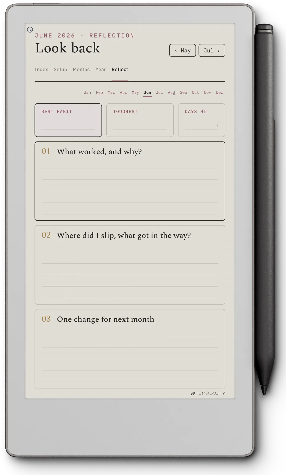 The Planner · Habit Tracker reMarkable Paper Pro Move page 5