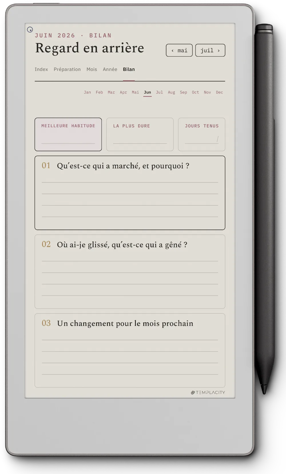 The Planner · Habit Tracker reMarkable Paper Pro Move page 5