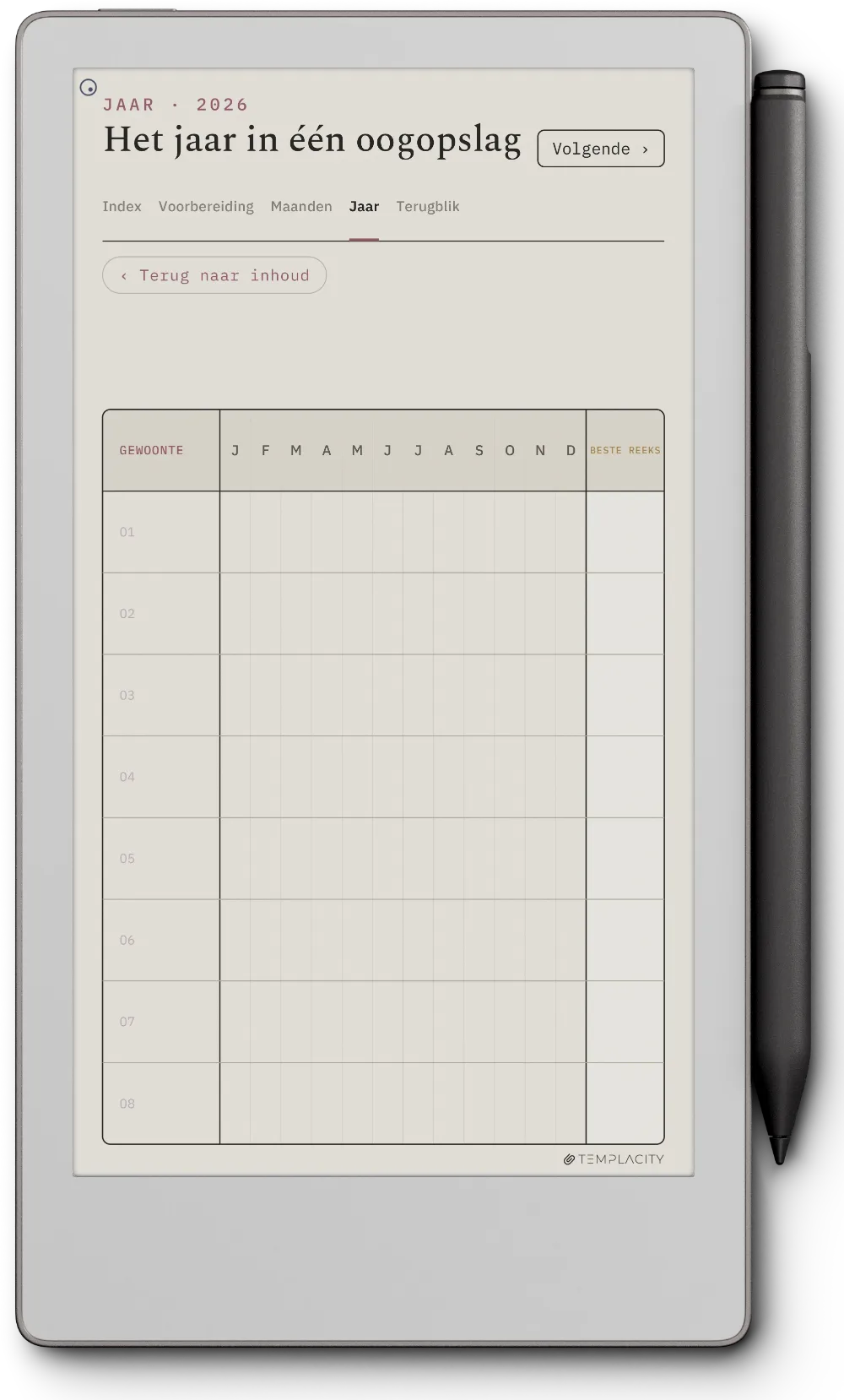 The Planner · Habit Tracker reMarkable Paper Pro Move pagina 3