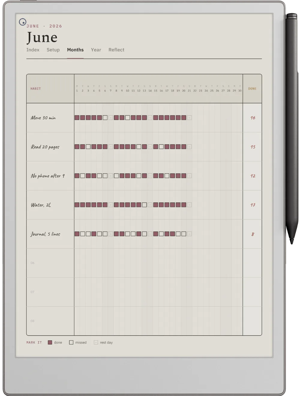 Habit Tracker Template
