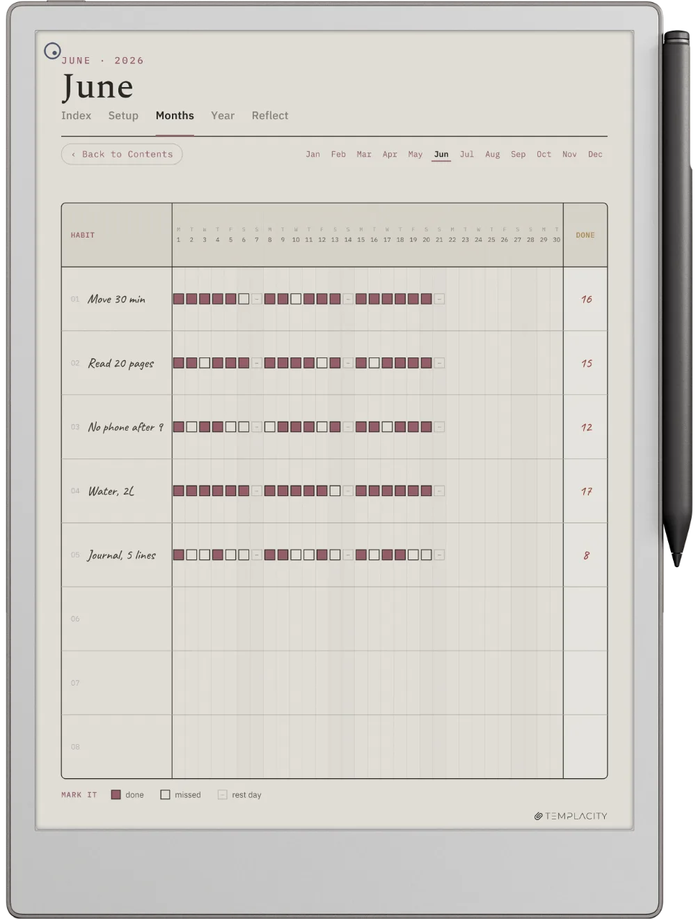 Habit-Tracker-Vorlage