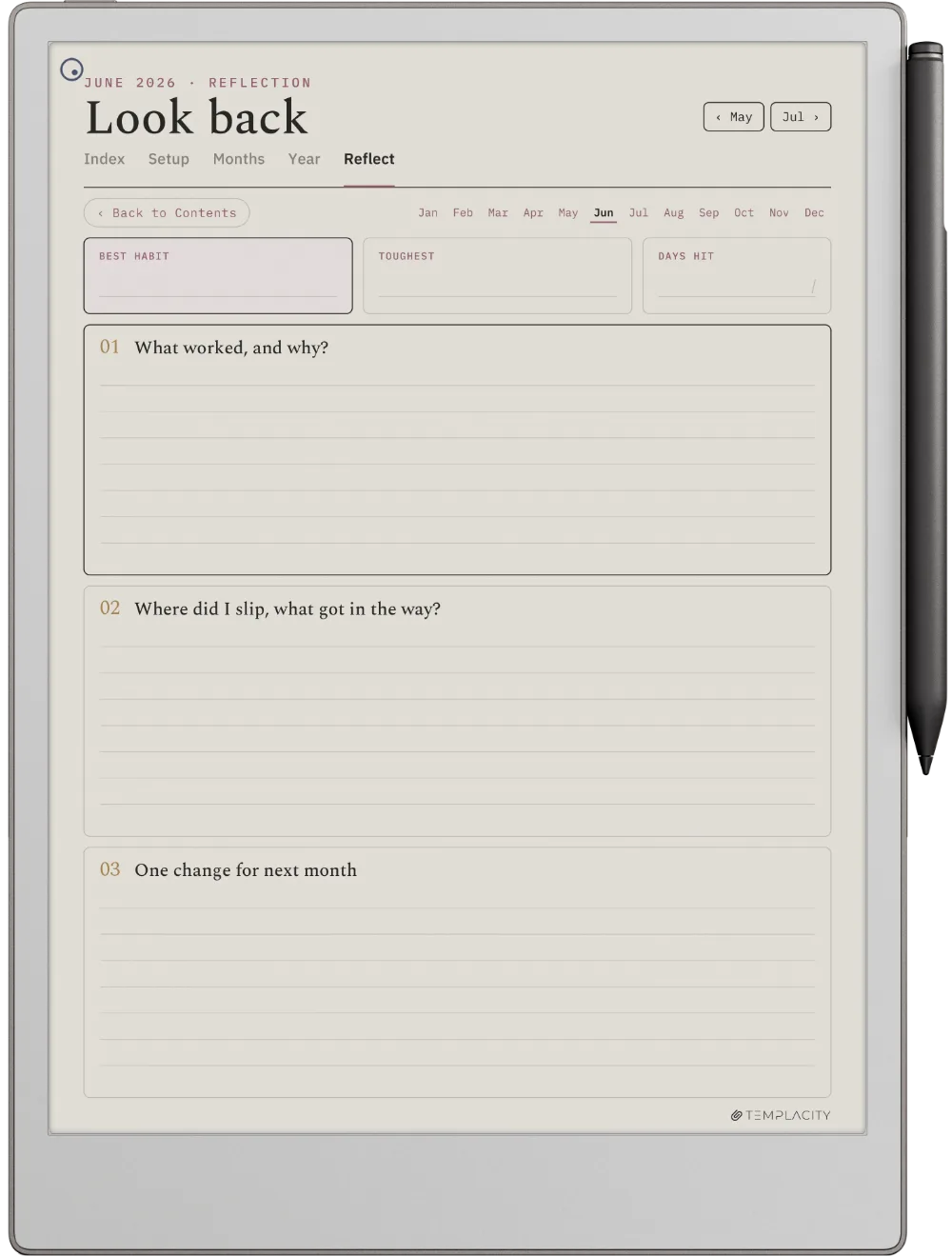 The Planner · Habit Tracker reMarkable Paper Pro page 5