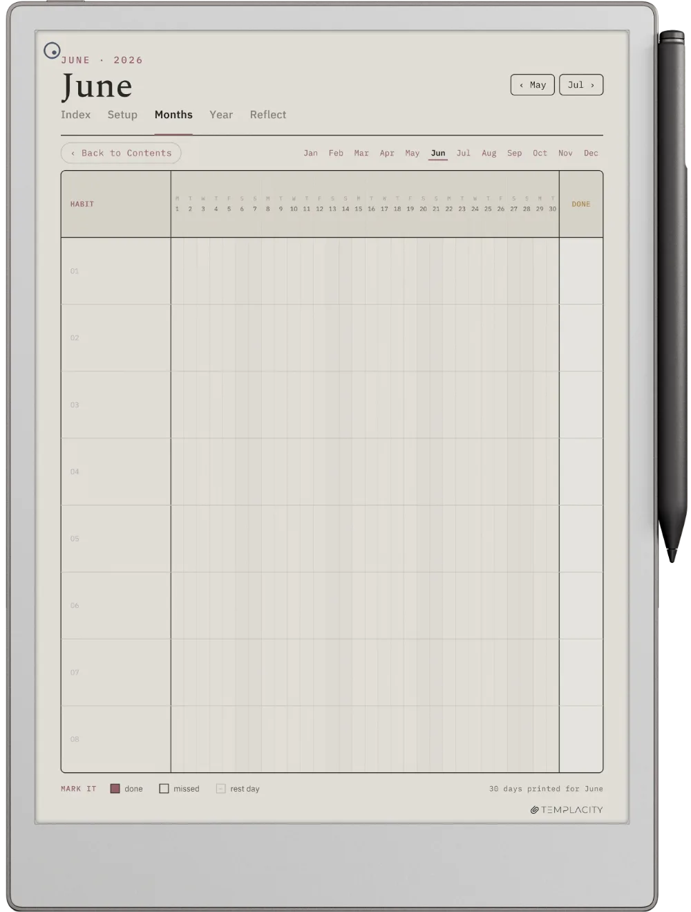 The Planner The Month