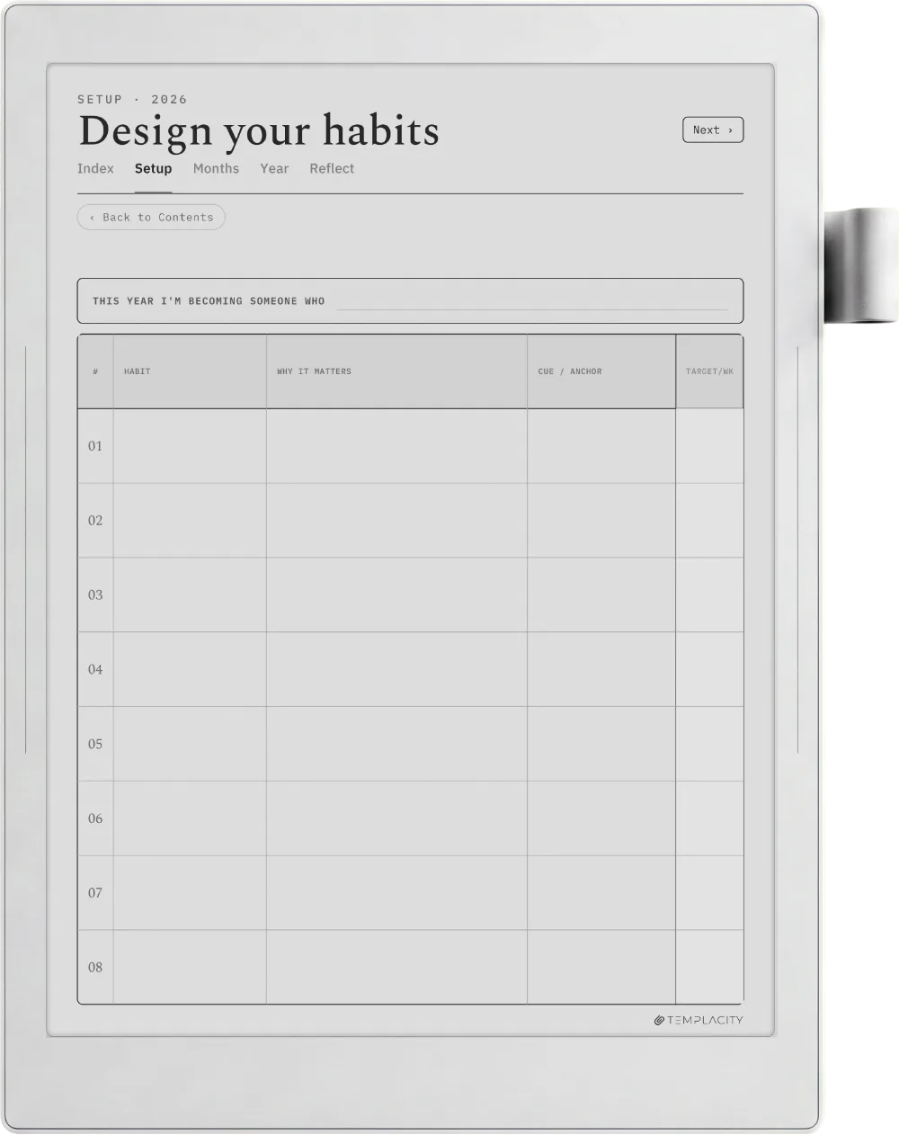 The Planner · Habit Tracker Supernote Manta page 4