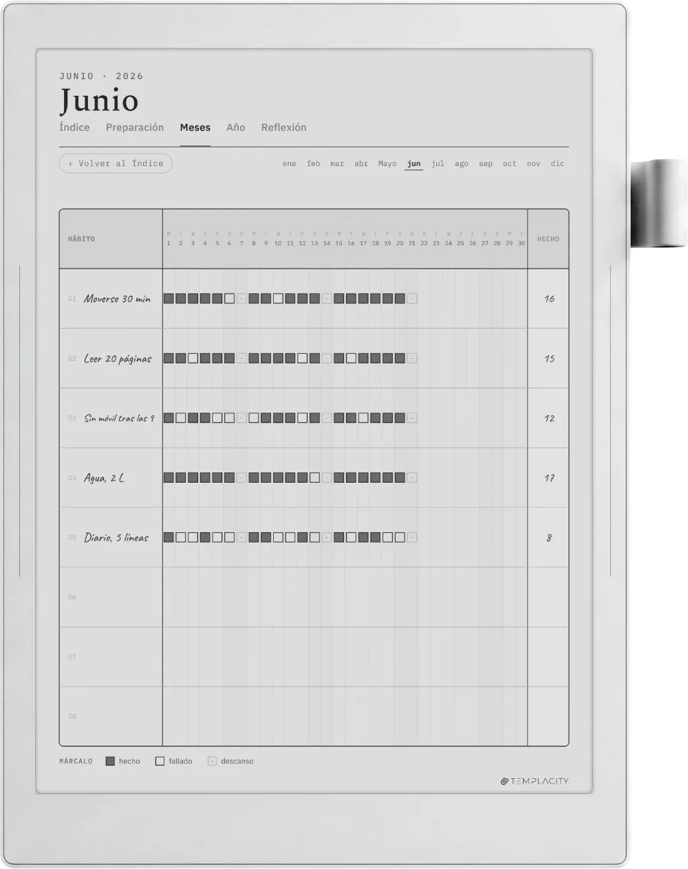 The Planner en el Supernote Manta