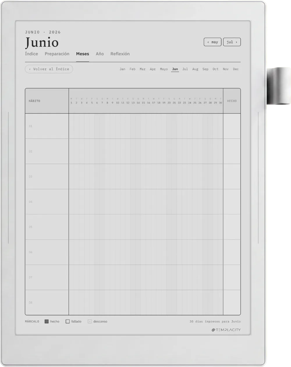 The Planner El mes