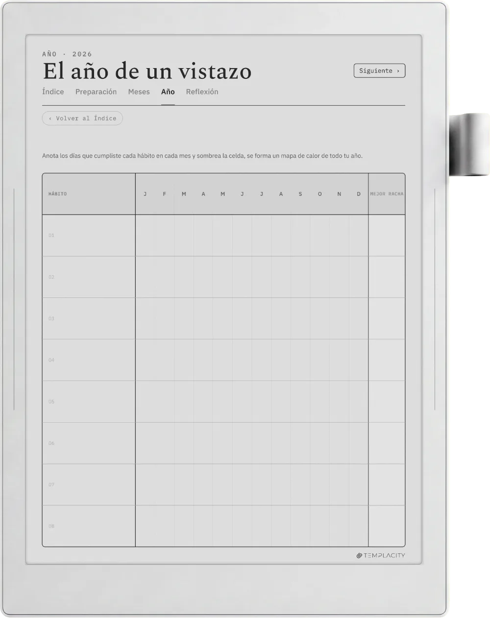 The Planner · Seguimiento de hábitos Supernote Manta página 3