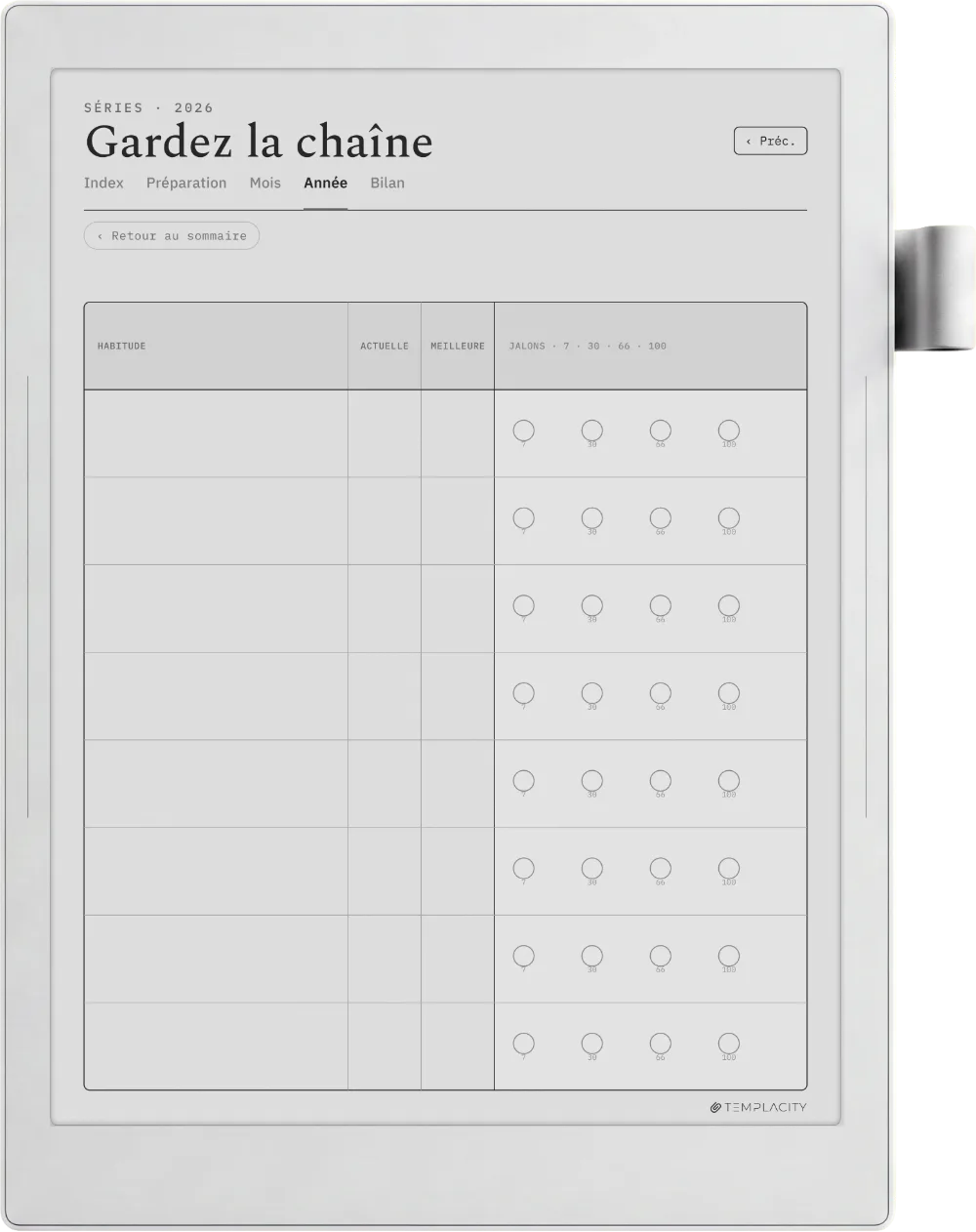 The Planner · Habit Tracker Supernote Manta page 2