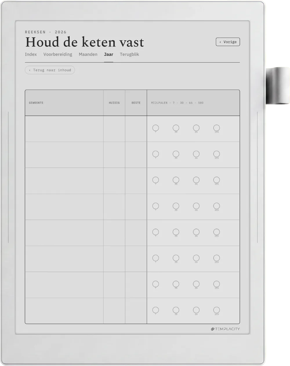 The Planner · Habit Tracker Supernote Manta pagina 2