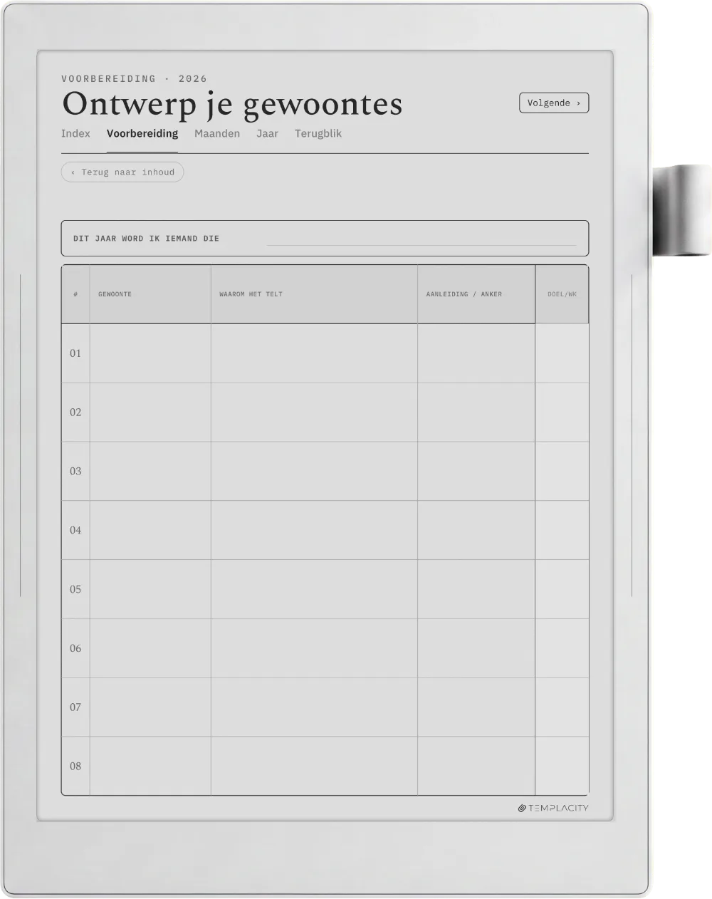 The Planner · Habit Tracker Supernote Manta pagina 4