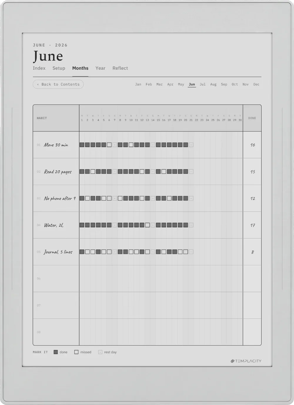The Planner on the Supernote Nomad