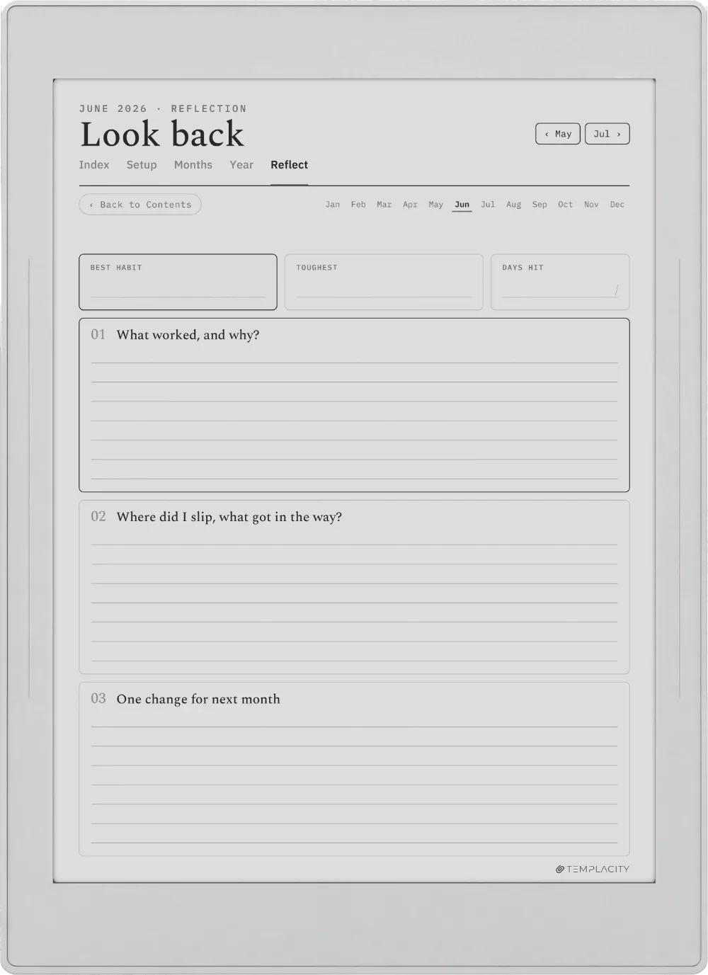 The Planner · Habit Tracker Supernote Nomad page 5