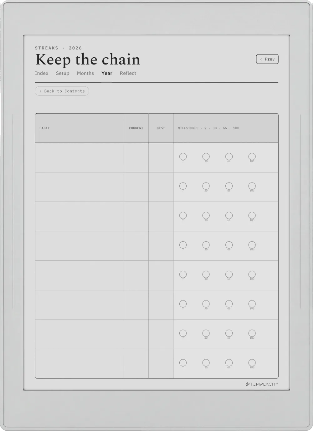 The Planner · Habit Tracker Supernote Nomad page 2