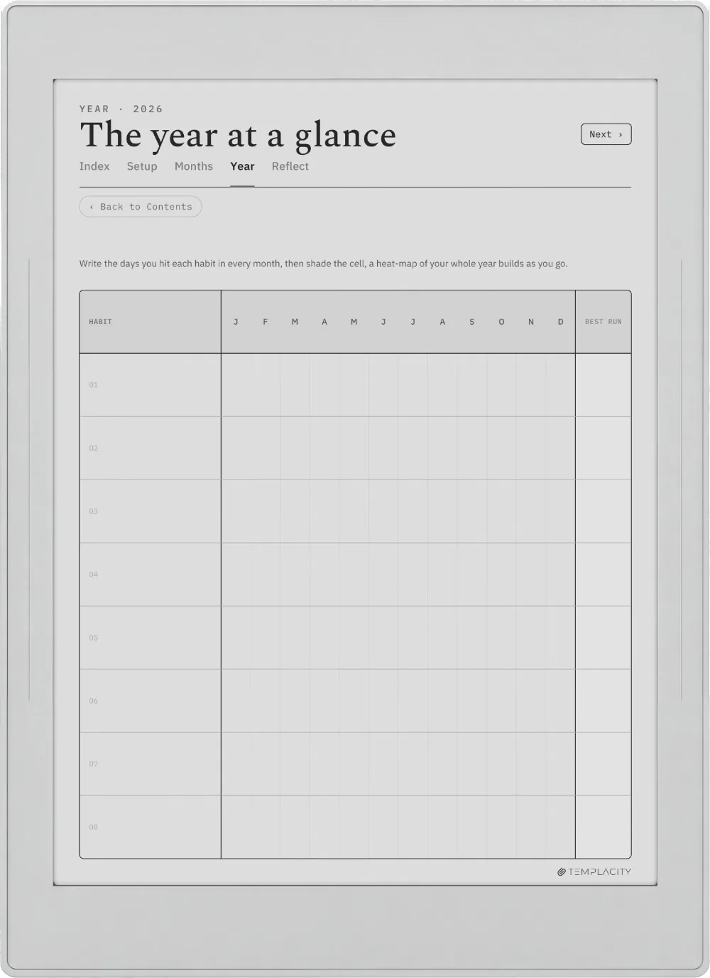 The Planner · Habit Tracker Supernote Nomad page 3