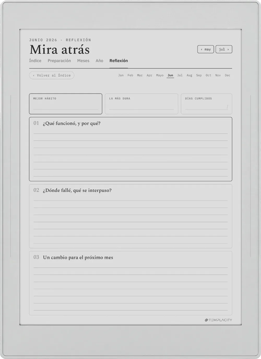 The Planner · Seguimiento de hábitos Supernote Nomad página 5