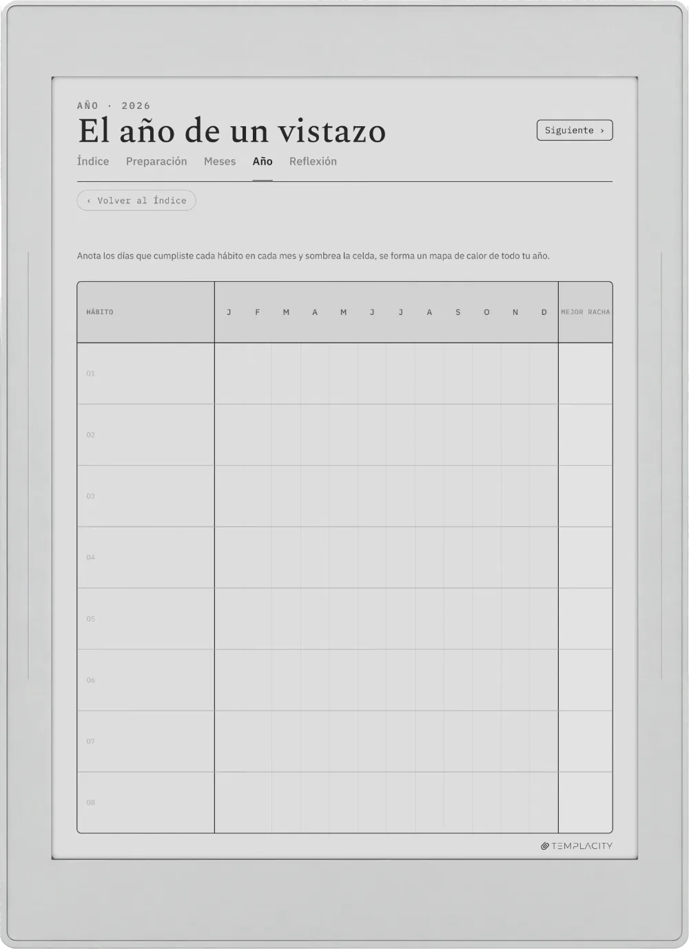 The Planner · Seguimiento de hábitos Supernote Nomad página 3
