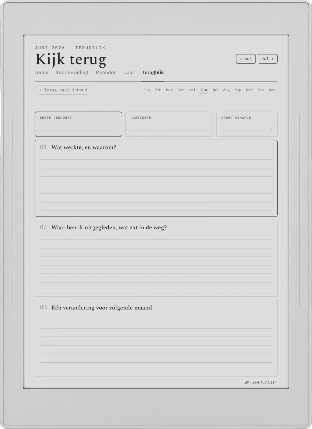 The Planner · Habit Tracker Supernote Nomad pagina 5