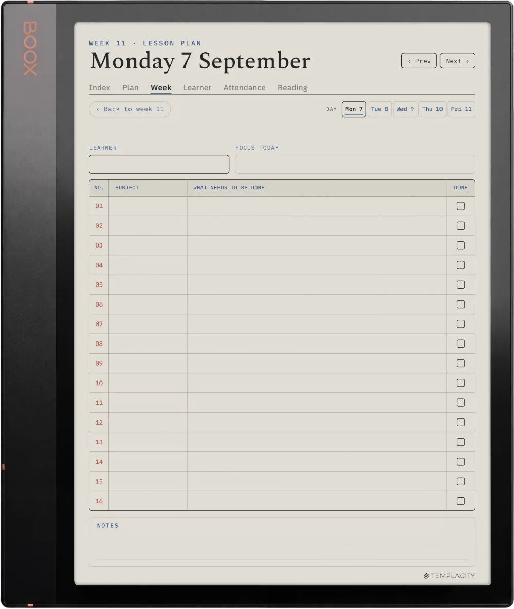 The Planner · Homeschool Boox Note Air3 C page 2