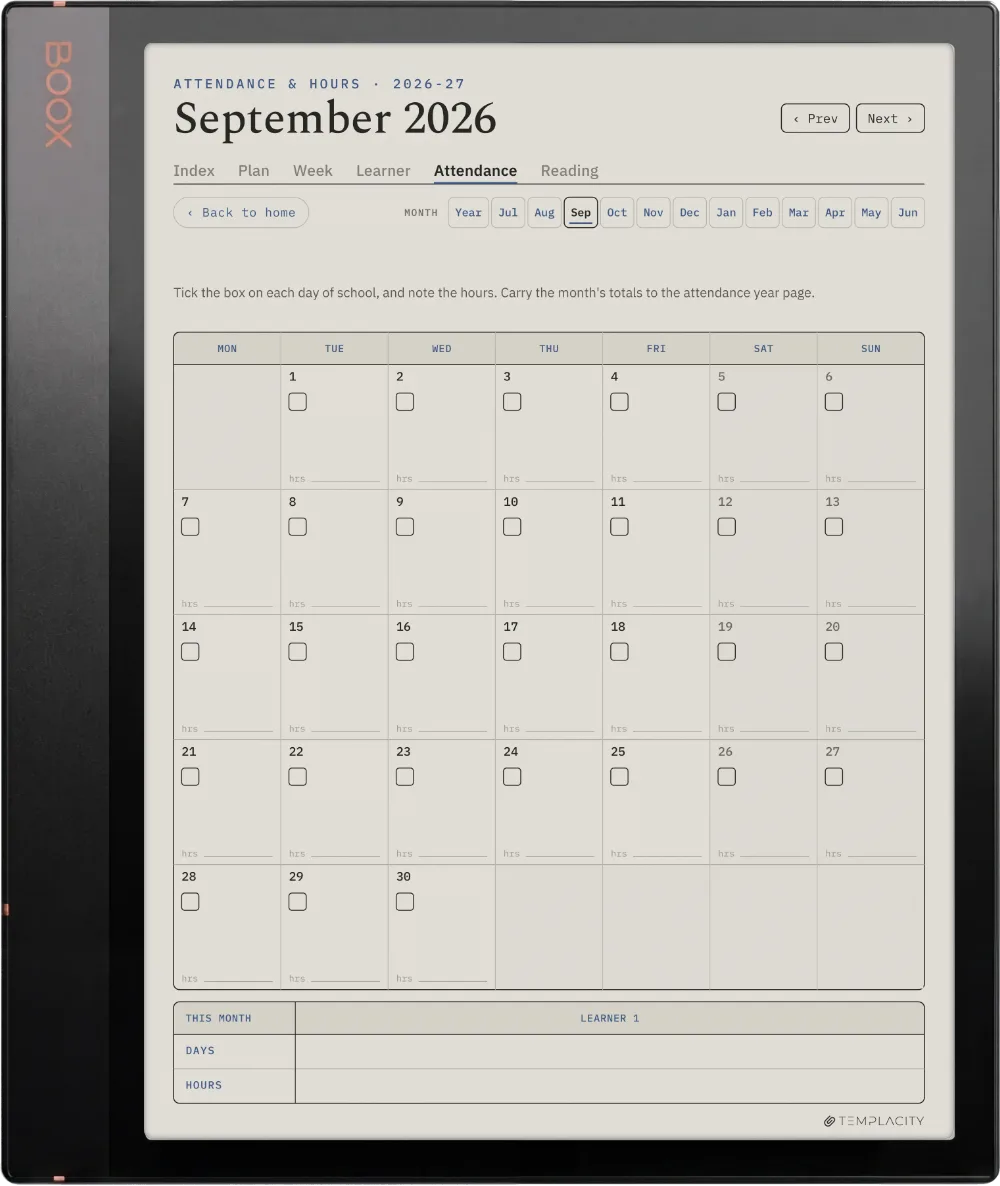 The Planner · Homeschool Boox Note Air3 C page 4