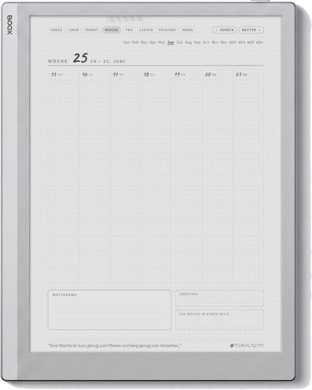 Ichinichi 一日 · Ein Techo für E-Ink Boox Go 10.3 Seite 2