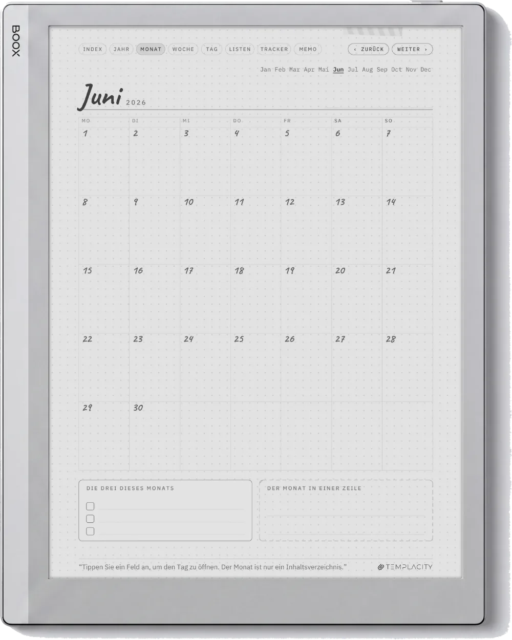 Ichinichi 一日 · Ein Techo für E-Ink Boox Go 10.3 Seite 3