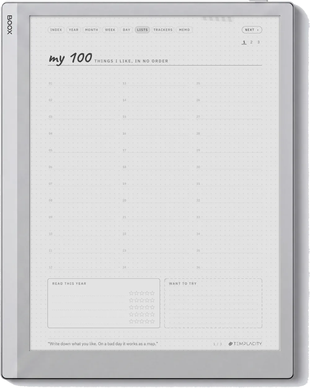 Ichinichi 一日 · A techo for e-ink Boox Go 10.3 page 4