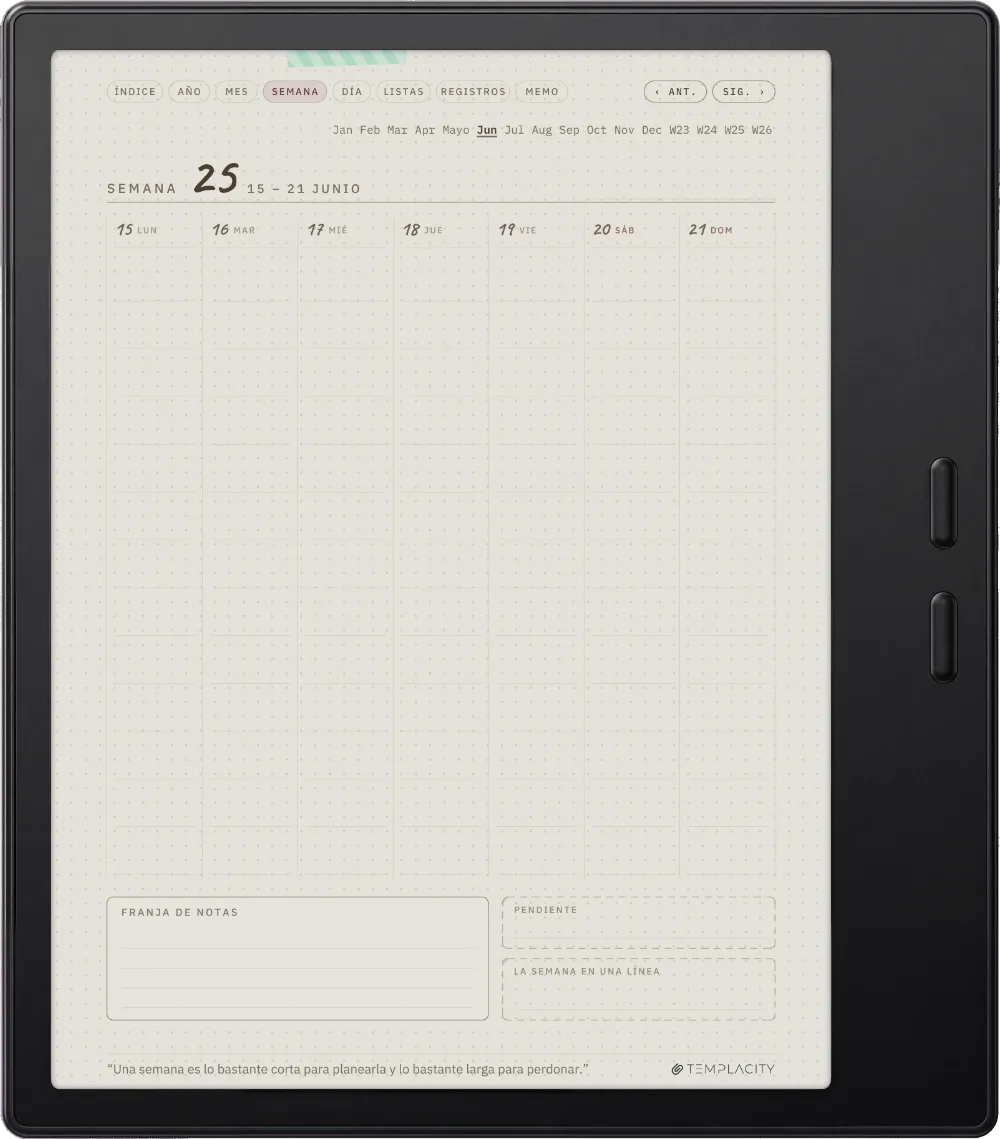 Ichinichi 一日 · Una agenda techo para e-ink Boox Go Color 7 (Gen II), página 2