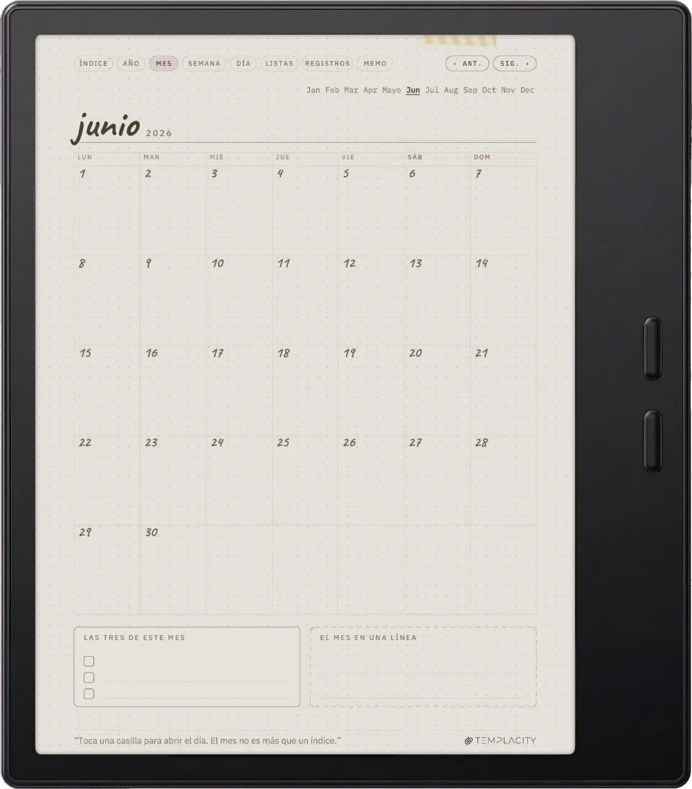 Ichinichi 一日 · Una agenda techo para e-ink Boox Go Color 7 (Gen II), página 3