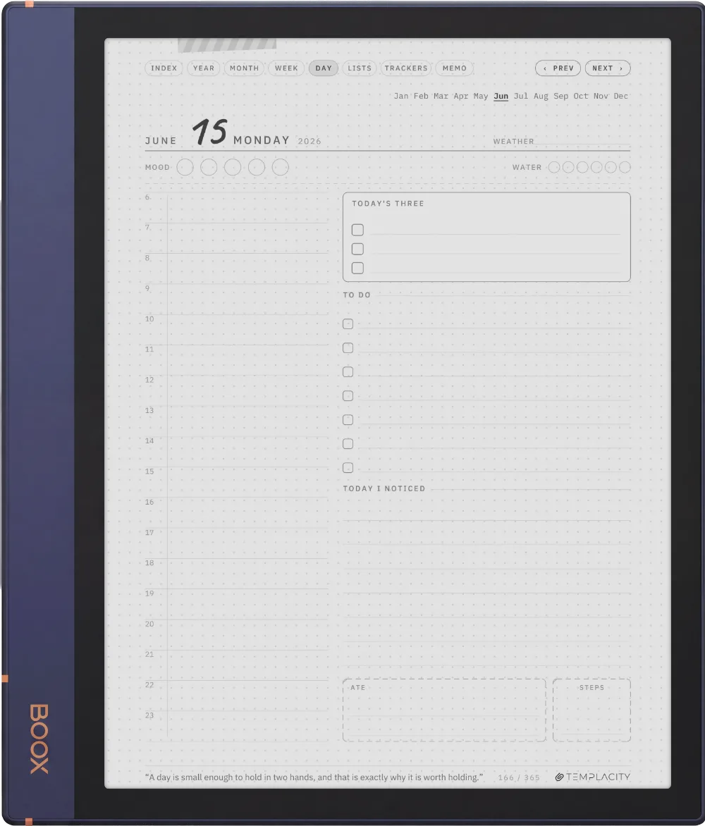 The Planner The Day Page