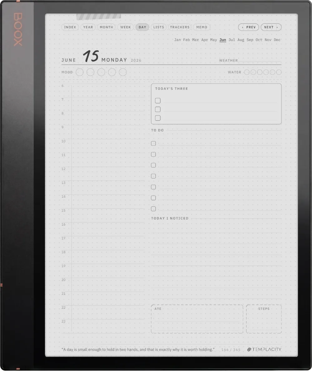 The Planner The Day Page