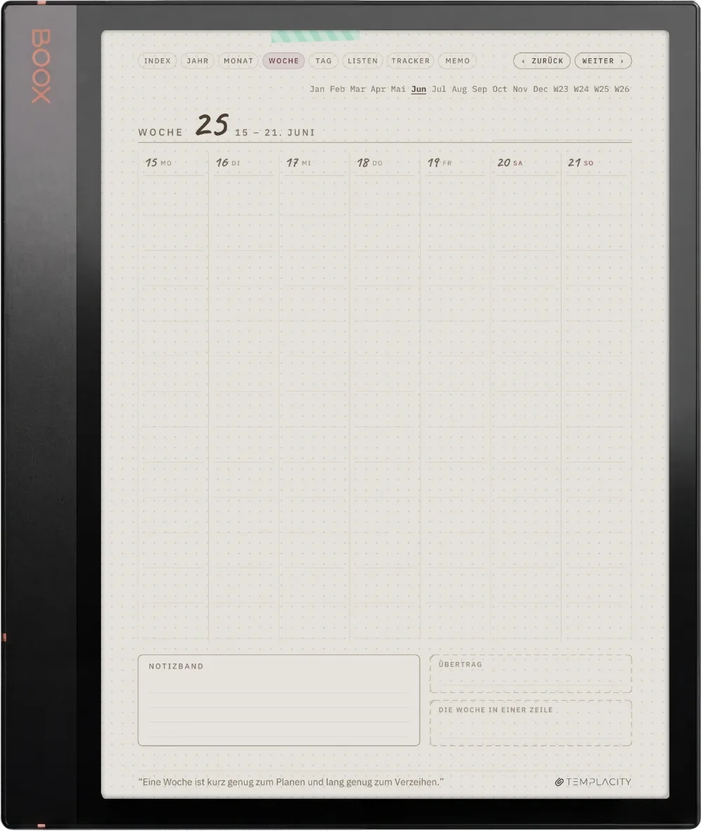 Ichinichi 一日 · Ein Techo für E-Ink Boox Note Air3 C Seite 2