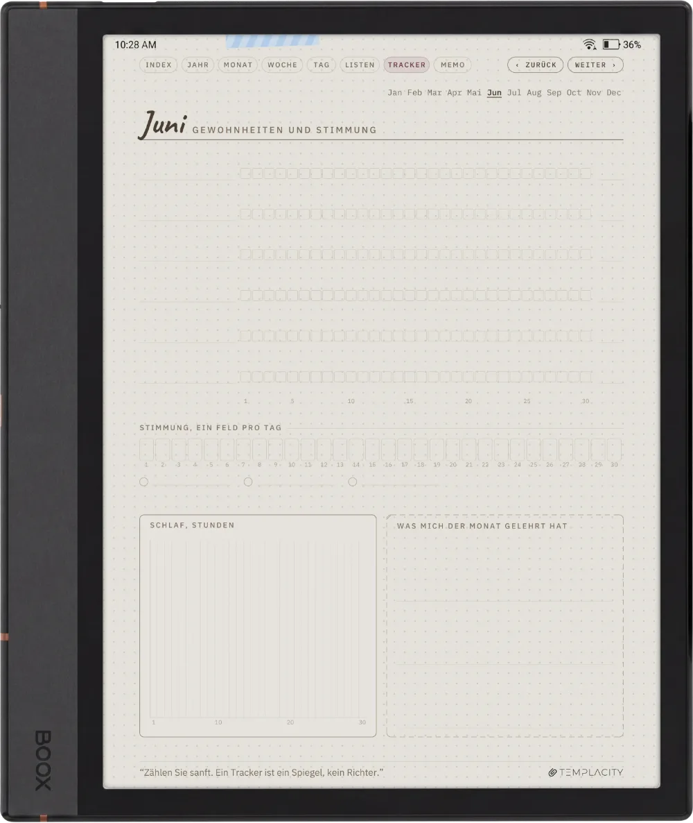 Ichinichi 一日 · Ein Techo für E-Ink Boox Note Air4 C Seite 5