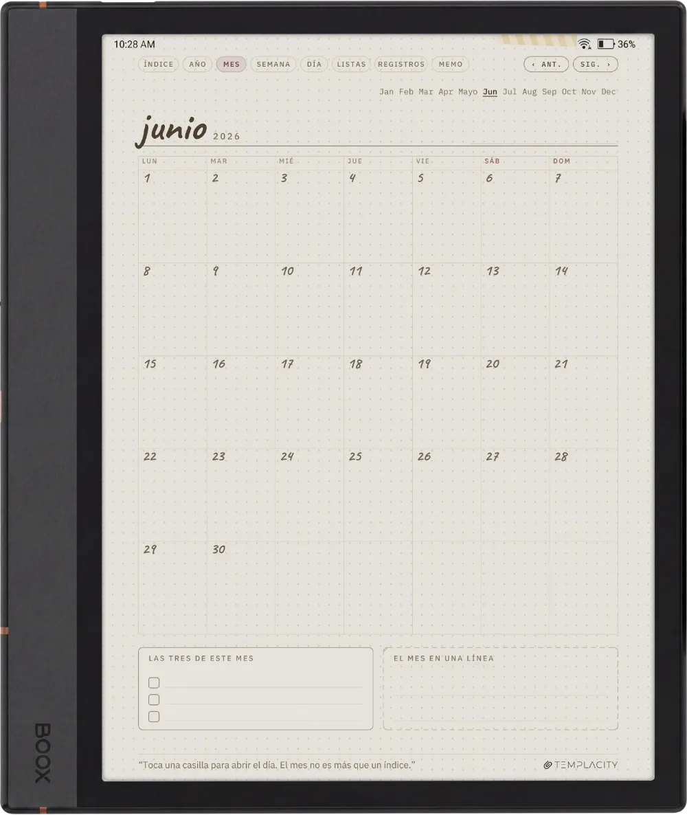 Ichinichi 一日 · Una agenda techo para e-ink Boox Note Air4 C, página 3
