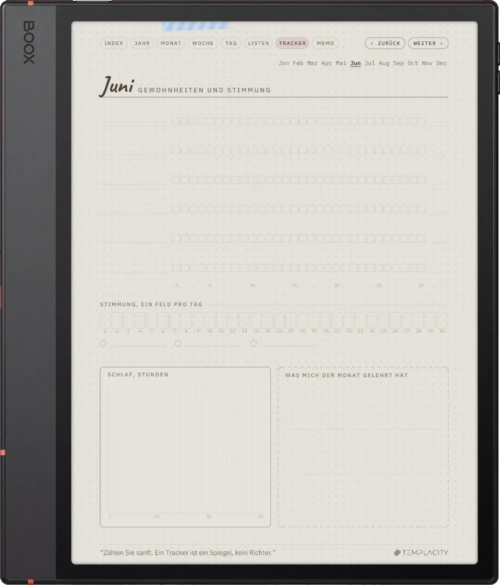 Ichinichi 一日 · Ein Techo für E-Ink Boox Note Air5 C Seite 5