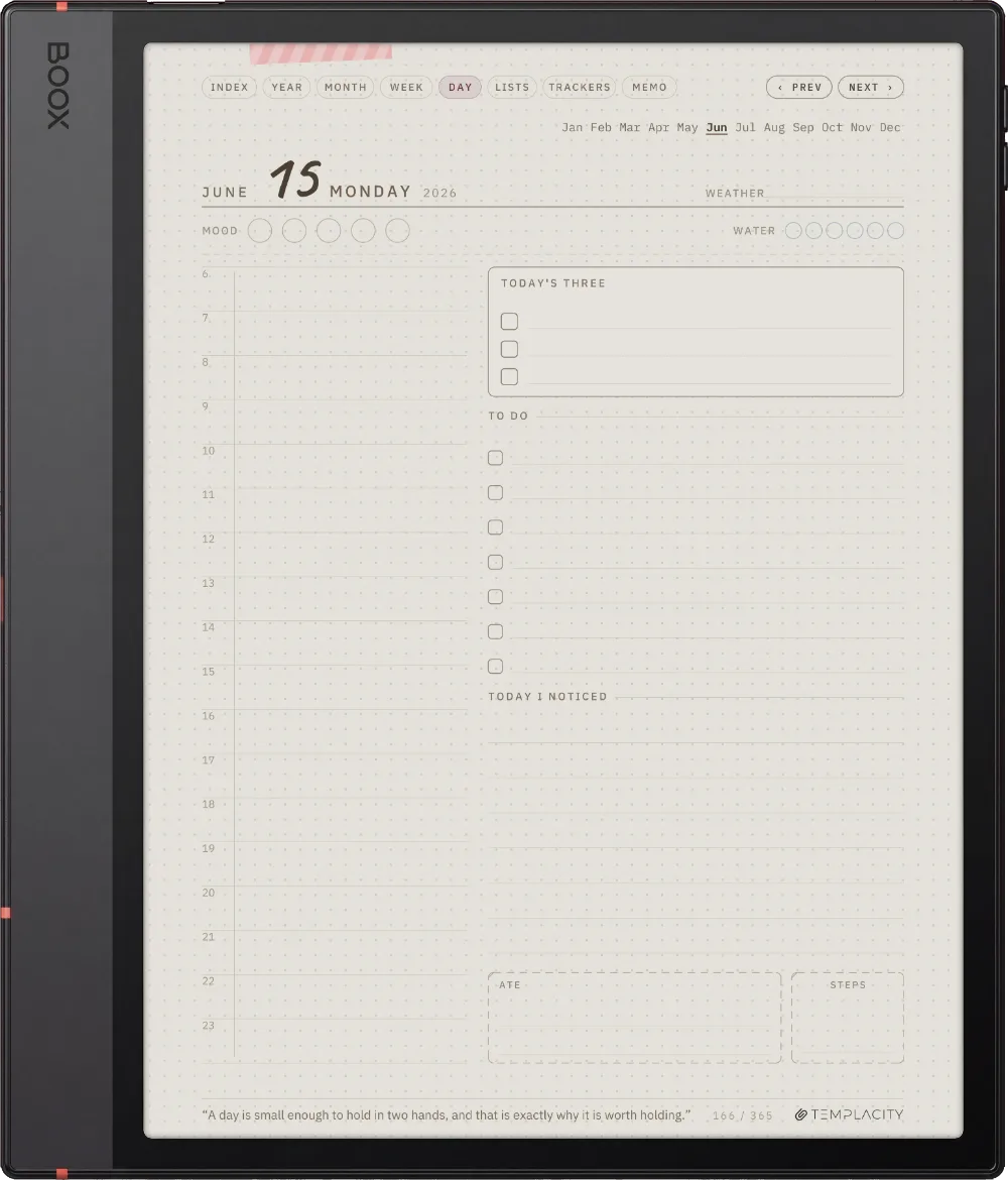 The Planner The Day Page
