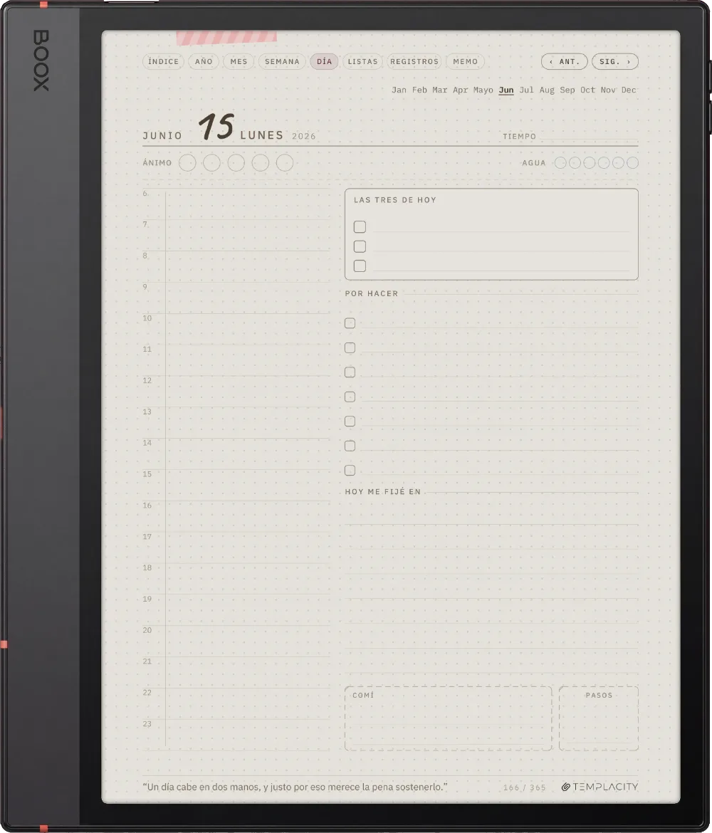 The Planner La página del día