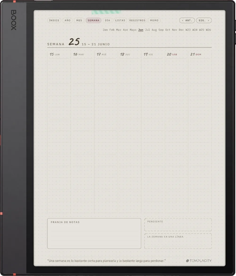 Ichinichi 一日 · Una agenda techo para e-ink Boox Note Air5 C, página 2