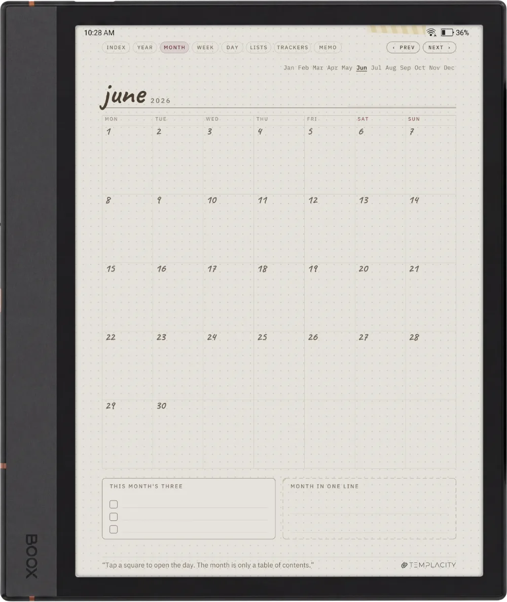 Ichinichi 一日 · A techo for e-ink Boox Note Max page 3