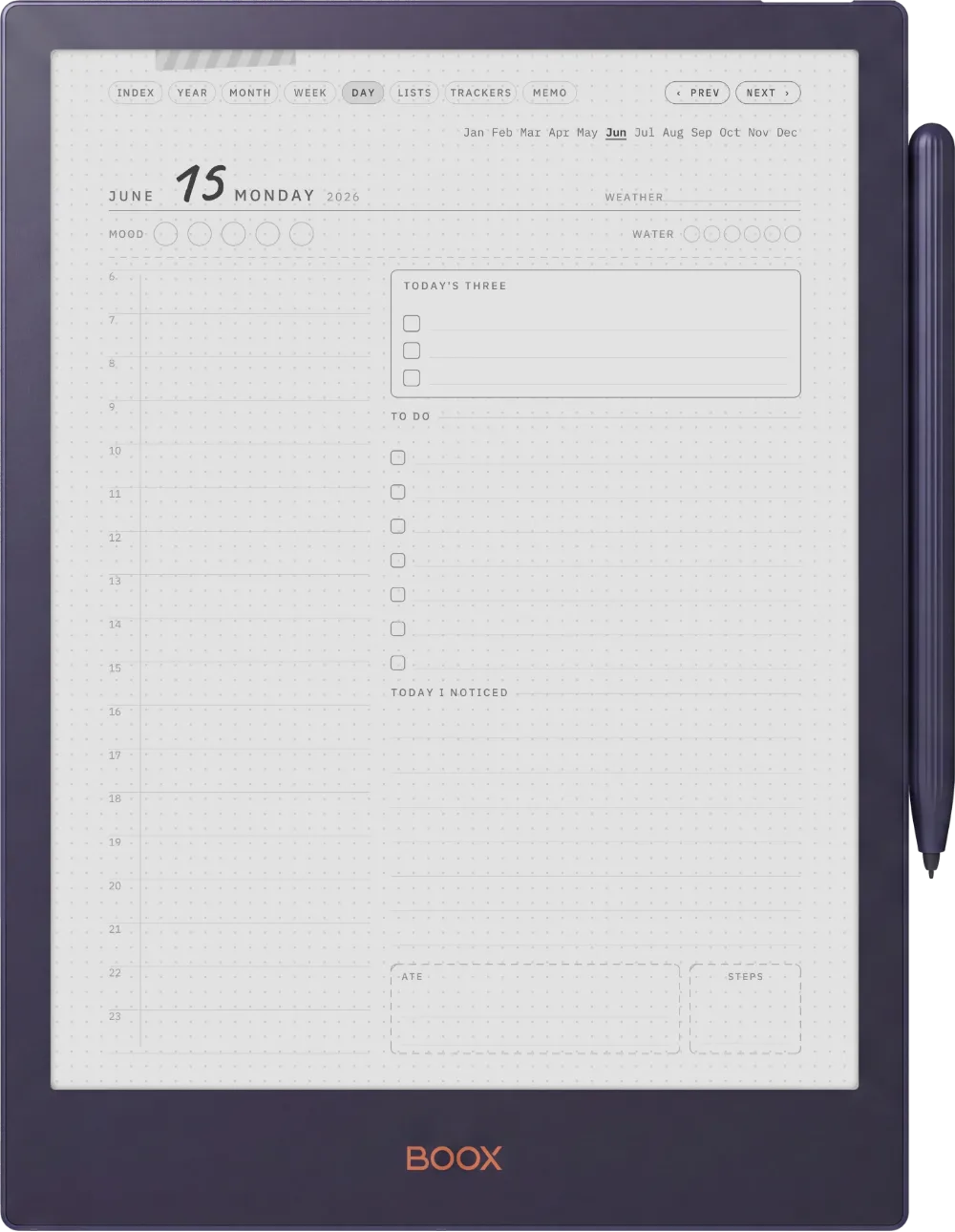 The Planner The Day Page